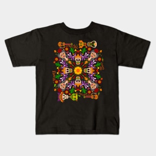 Day of the dead mandala for a cheerful Mexican holiday celebration Kids T-Shirt